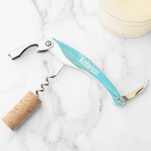 Tire-bouchon Vis bleu rustique