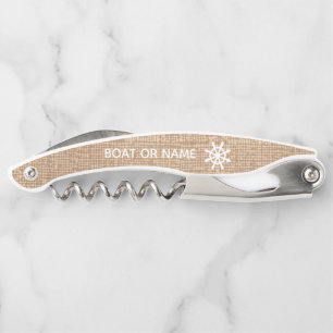 Tire-bouchon Votre nom ou nom de bateau Vintag Nautical