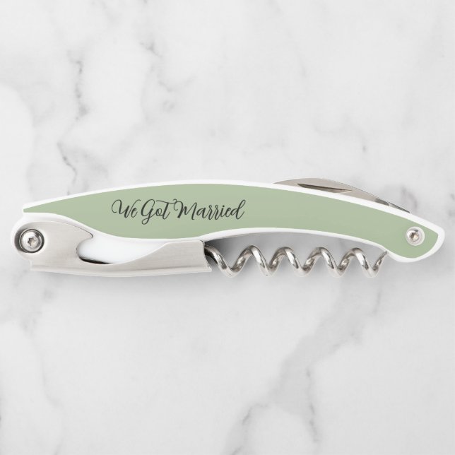 Tire-bouchon We Got Married Green Corkscrew (Devant)