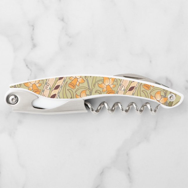Tire-bouchon William Morris Daffodil Garden Flower Classic Bota (Devant)