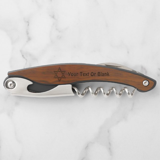 Tire-bouchon Wood Magen David (Devant)
