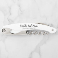 World’s Best Mom white black custom script élégant