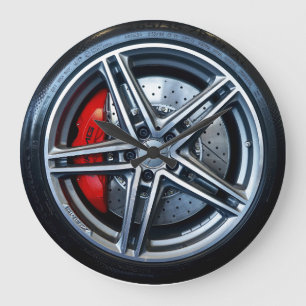 Tire centre large clock