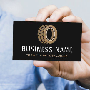 Tire Mounting & Balancing Car Automotive Service Business Card