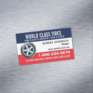 Tire Professionals Sales and Service Magnetic Business Card
