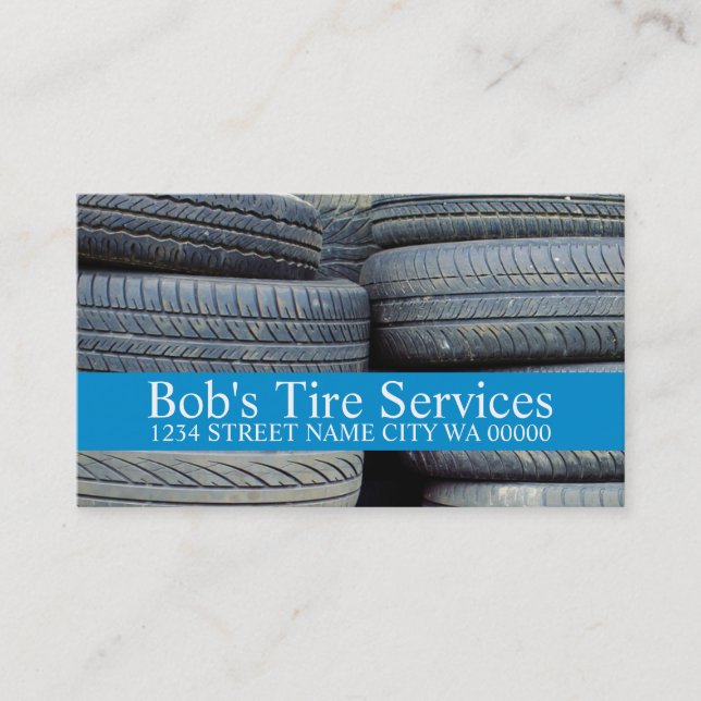 Tire Service Sales New Used Auto Repair Business Card (Front)