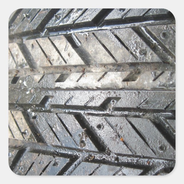 Tire Square Sticker (Front)
