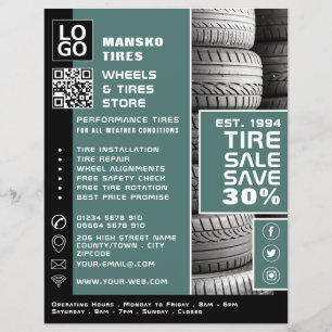 Tire Stack Design, Tire/Tyre Specialist Shop Flyer