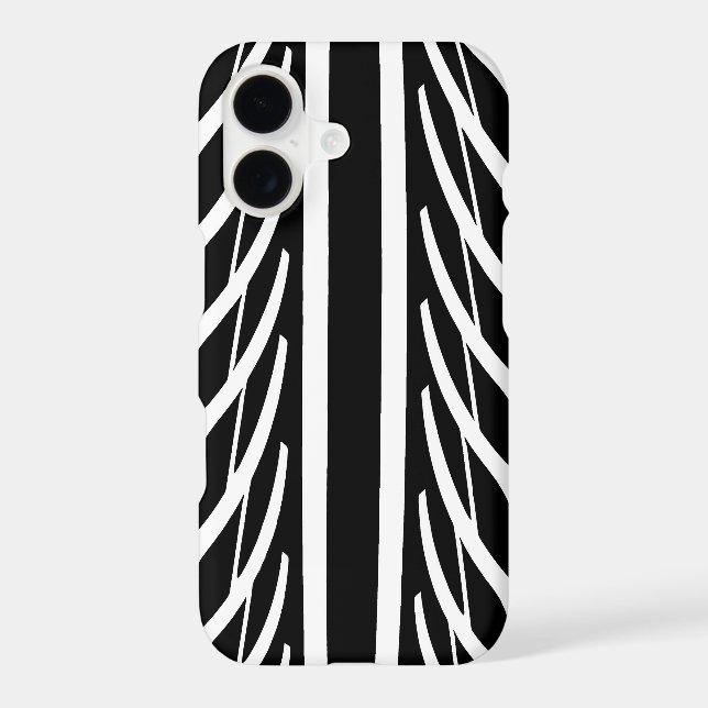Tire Texture Abstract Pattern in Black and White (Back)