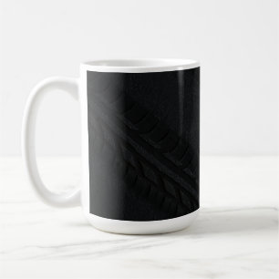 Tire Tracks on Asphalt Grunge Texture – Industrial Coffee Mug