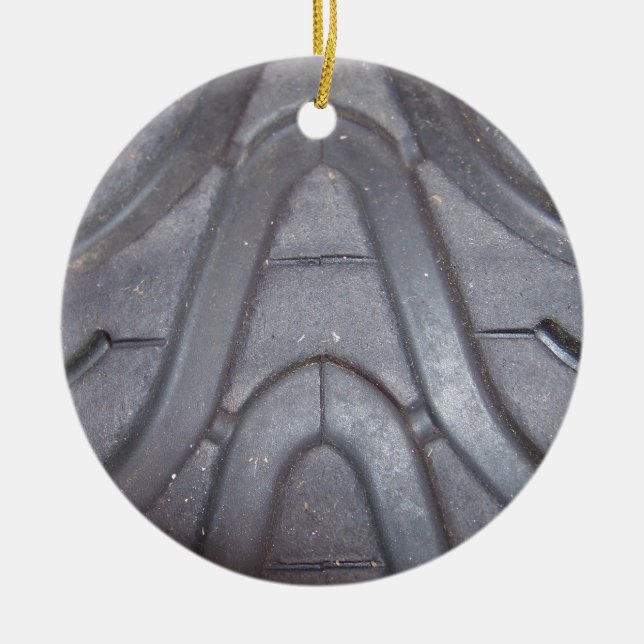 Tire Tread Ceramic Ornament (Front)
