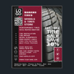 Tire Tread Design, Tire/Tyre Specialist Shop Flyer<br><div class="desc">Tire Tread Design, Tire/Tyre Specialist Shop Advertising Flyer by The Business Card Store.</div>