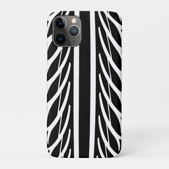 Tire Tread Pattern Texture Abstract B&W Case-Mate iPhone Case (Back)