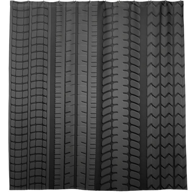 tire tread patterns shower curtain (Front)