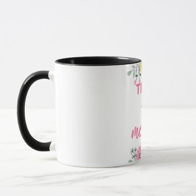 Tired As A Mother black Mug (Left)