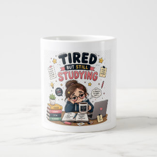 Tired But Still Studying Funny Student Coffee Mug