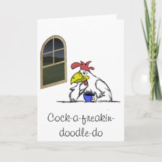 Tired Chicken Card