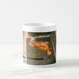 Tired Dachshund Coffee Mug