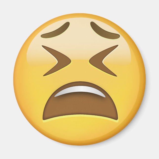 Tired Face Emoji Magnet (Front)