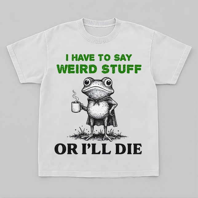 Tired Frog Coffee Shirt – Vintage Sketch Style (Creator Uploaded)