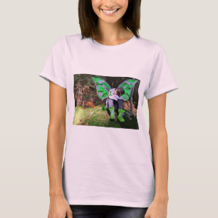 Tired Lyme Disease Warrior with Angel Wings Cell T-Shirt