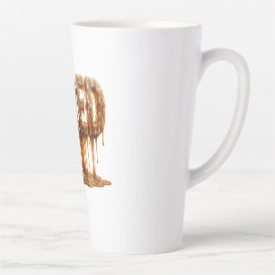 Tired Melting Candle Typography Burnout Mom Nurse  Latte Mug