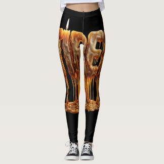 Tired Melting Candle Typography Burnout Mom Nurse Leggings