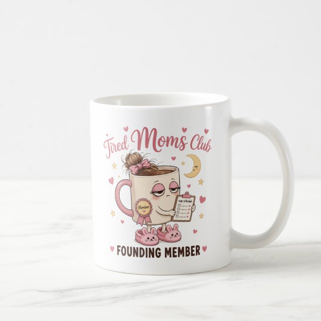 Tired Mom Loading Please Insert Coffee Funny Mom Mug (Right)