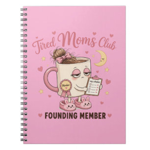 Tired Mom Loading Please Insert Coffee Funny Mom Notebook