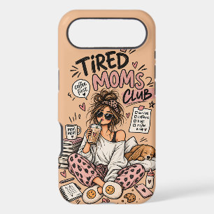 Tired Moms Club Funny Coffee Lover Mom Typography