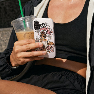 Tired Moms Club Funny Coffee Lover Mom Typography