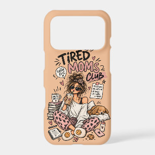 Tired Moms Club Funny Coffee Lover Mom Typography