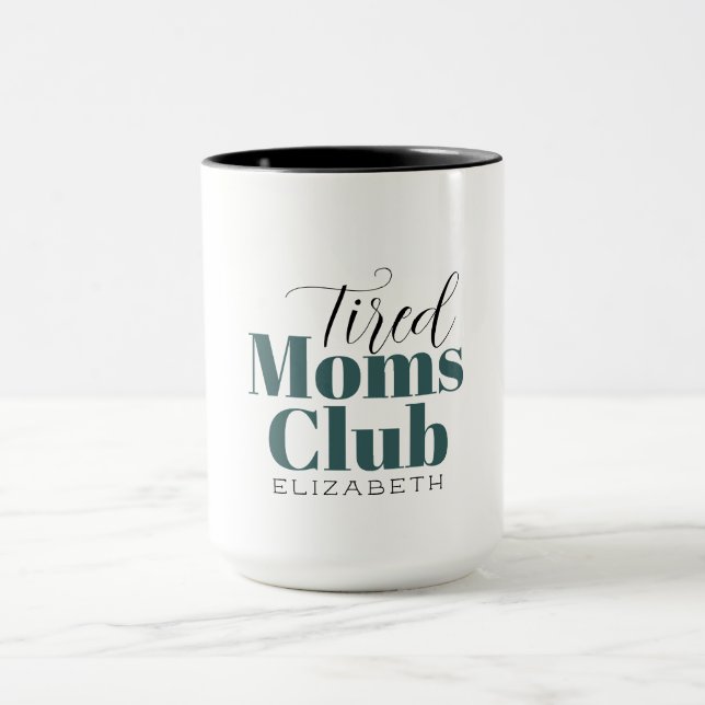 Tired moms Club Water Bottle Mug (Center)