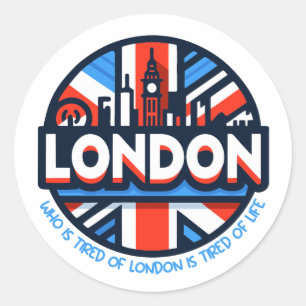 Tired of London Classic Round Sticker