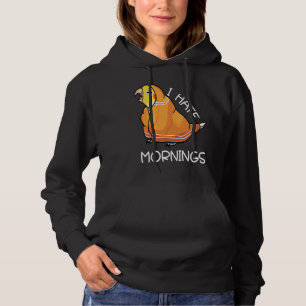 Tired Parrot Hates Mornings I Lutino Cockatiel Hoodie