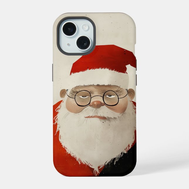 Tired Santa iPhone 15 Case (Back)