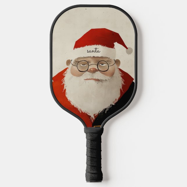 Tired Santa Pickleball Paddle (Front)