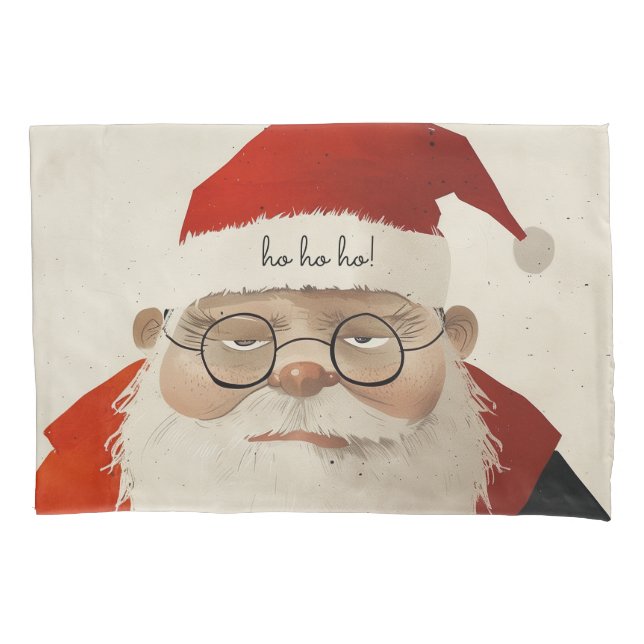 Tired Santa Pillowcase (Front)