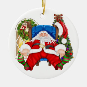 Tired Santa - SRF Ceramic Ornament