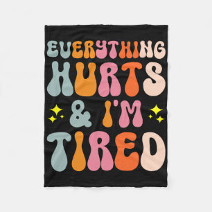 Tiredness Gym Training Athlete Runner Everything H Fleece Blanket