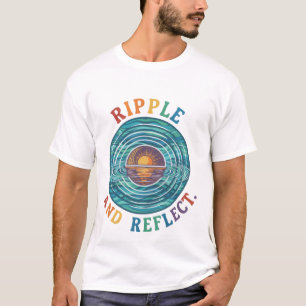"Tirer et refléter   T-shirt graphique minimaliste