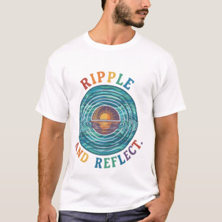 "Tirer et refléter | T-shirt graphique minimaliste