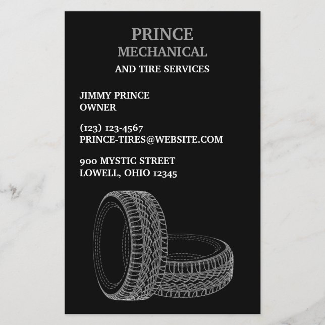 Tires Auto Repair Flyer (Front)