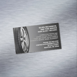 Tires Auto Repair Magnetic Business Card