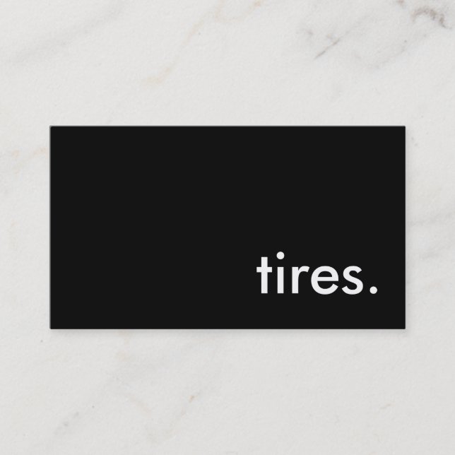 tires. business card (Front)