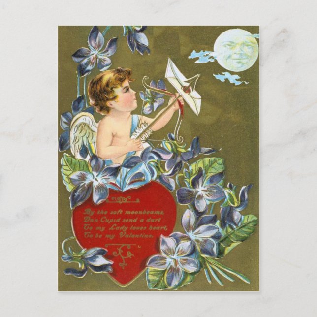 Tirez la carte postale de Valentines de lune (Devant)