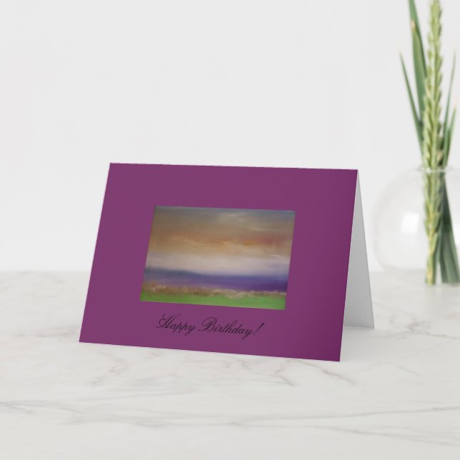 Tirrell Beach Scene Birthday Card (Front)
