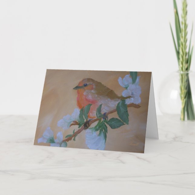 Tirrell Robin Birthday Greeting Card (Front)