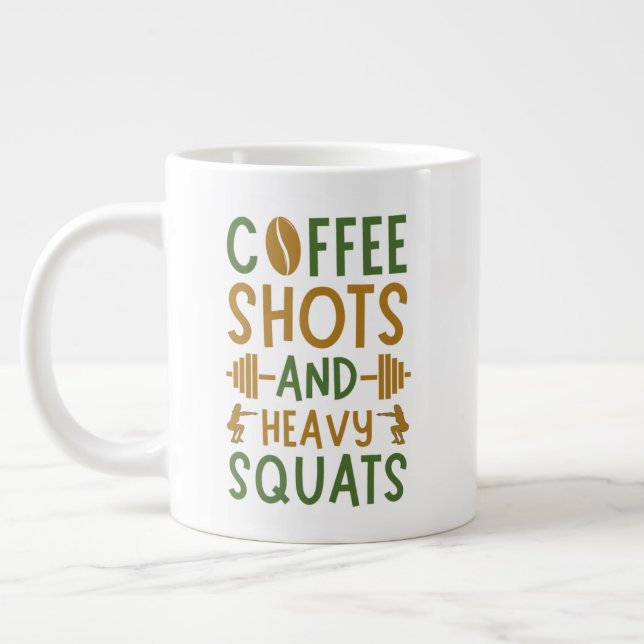 Tirs À Café Et Lourds Squats Café Mug (Gauche)