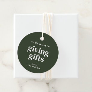 'Tis Gift Giving Season Gift Tags